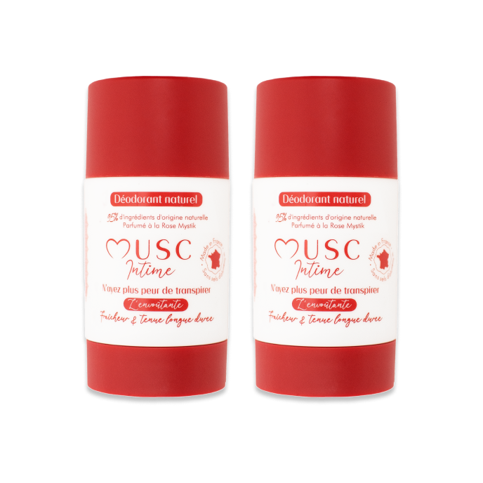 Lot de 2 déodorants naturels à la Rose Mystik