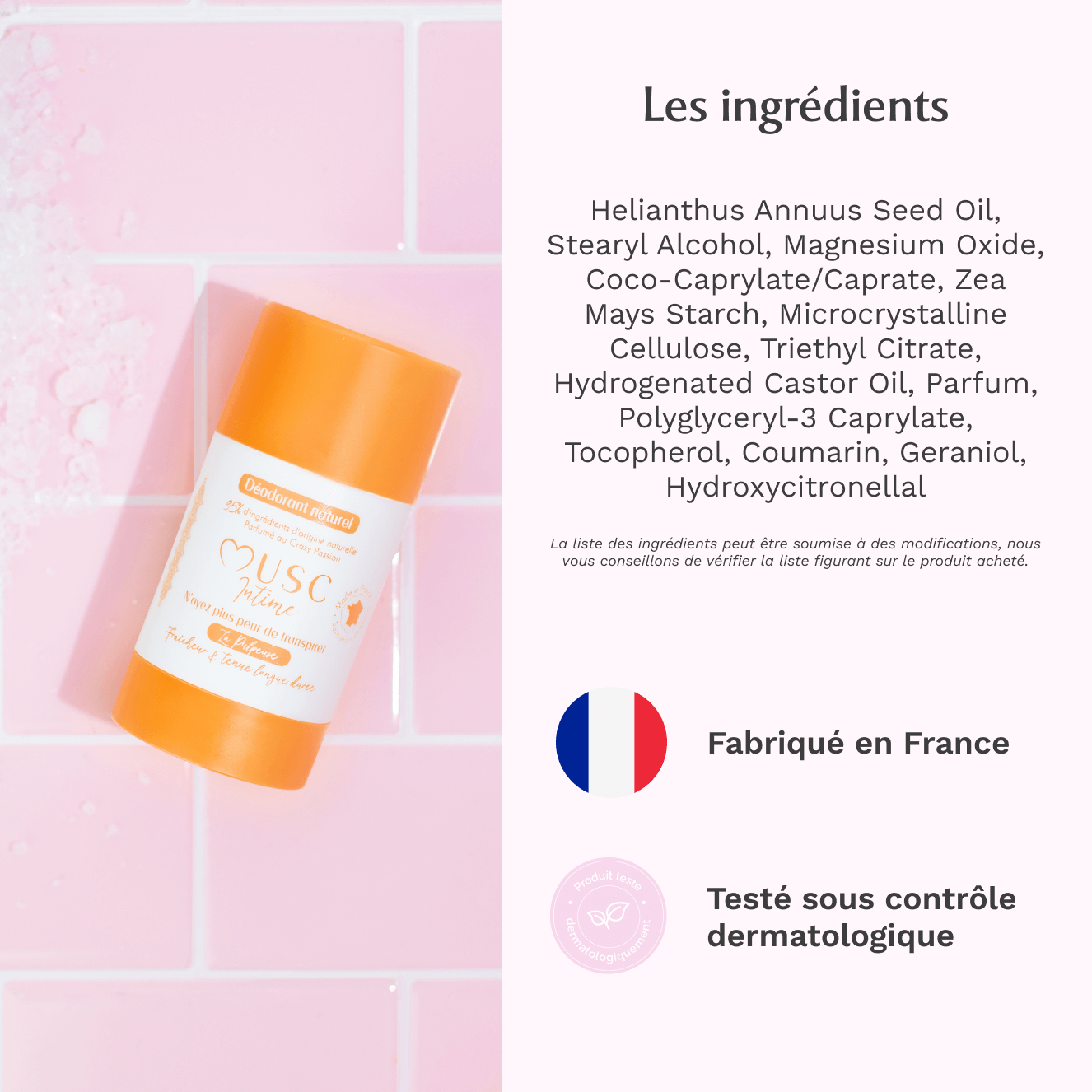 3 Déodorants naturels Crazy Passion