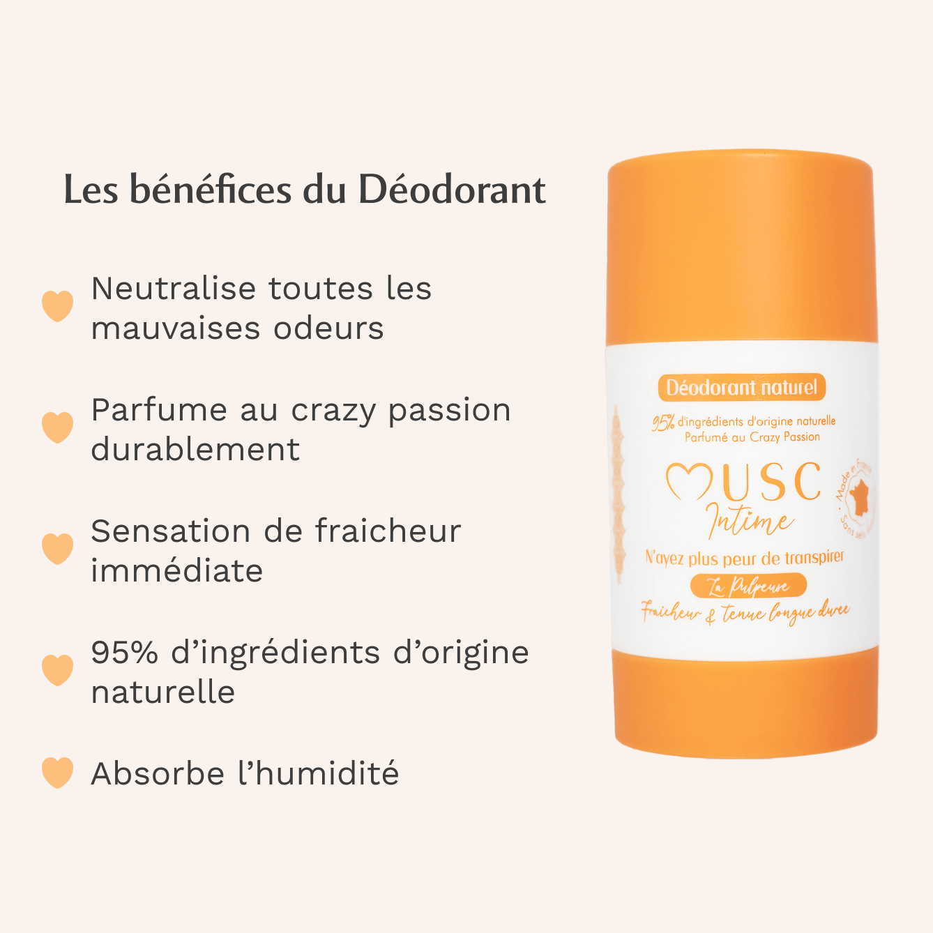 Déodorant Naturel à la Crazy Passion - La Pulpeuse