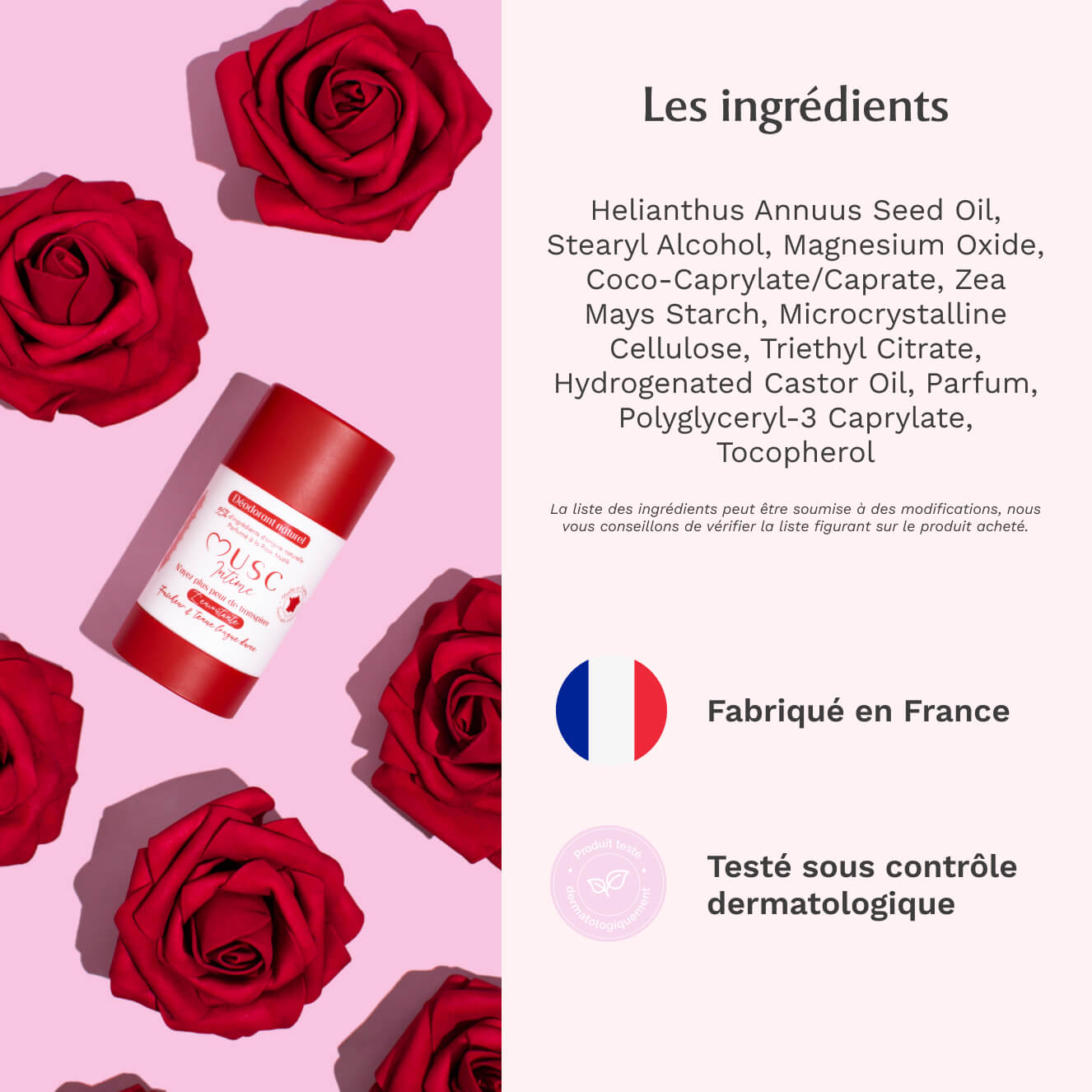 Lot de 2 déodorants naturels à la Rose Mystik