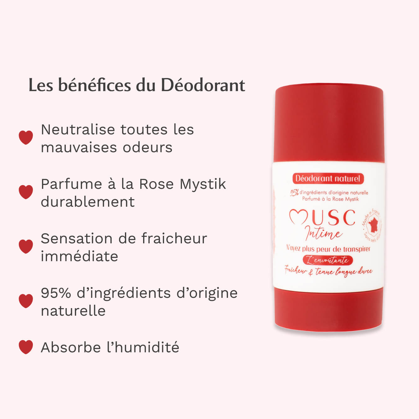 Lot de 2 déodorants naturels à la Rose Mystik