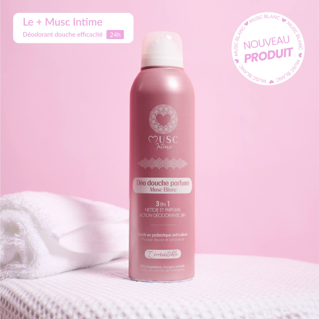 Déo douche parfumé au Musc Blanc