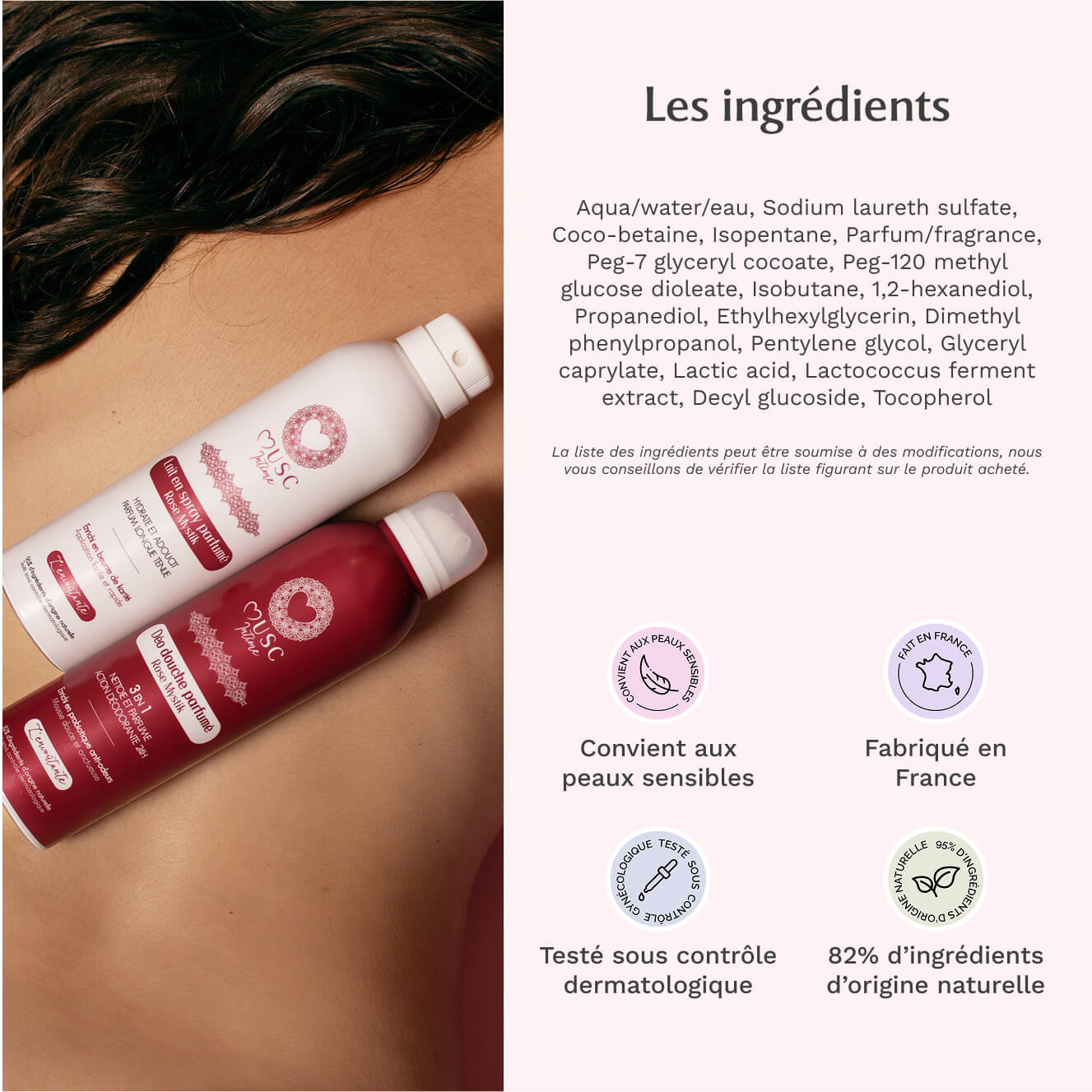 Déo douche parfumé à la Rose Mystik