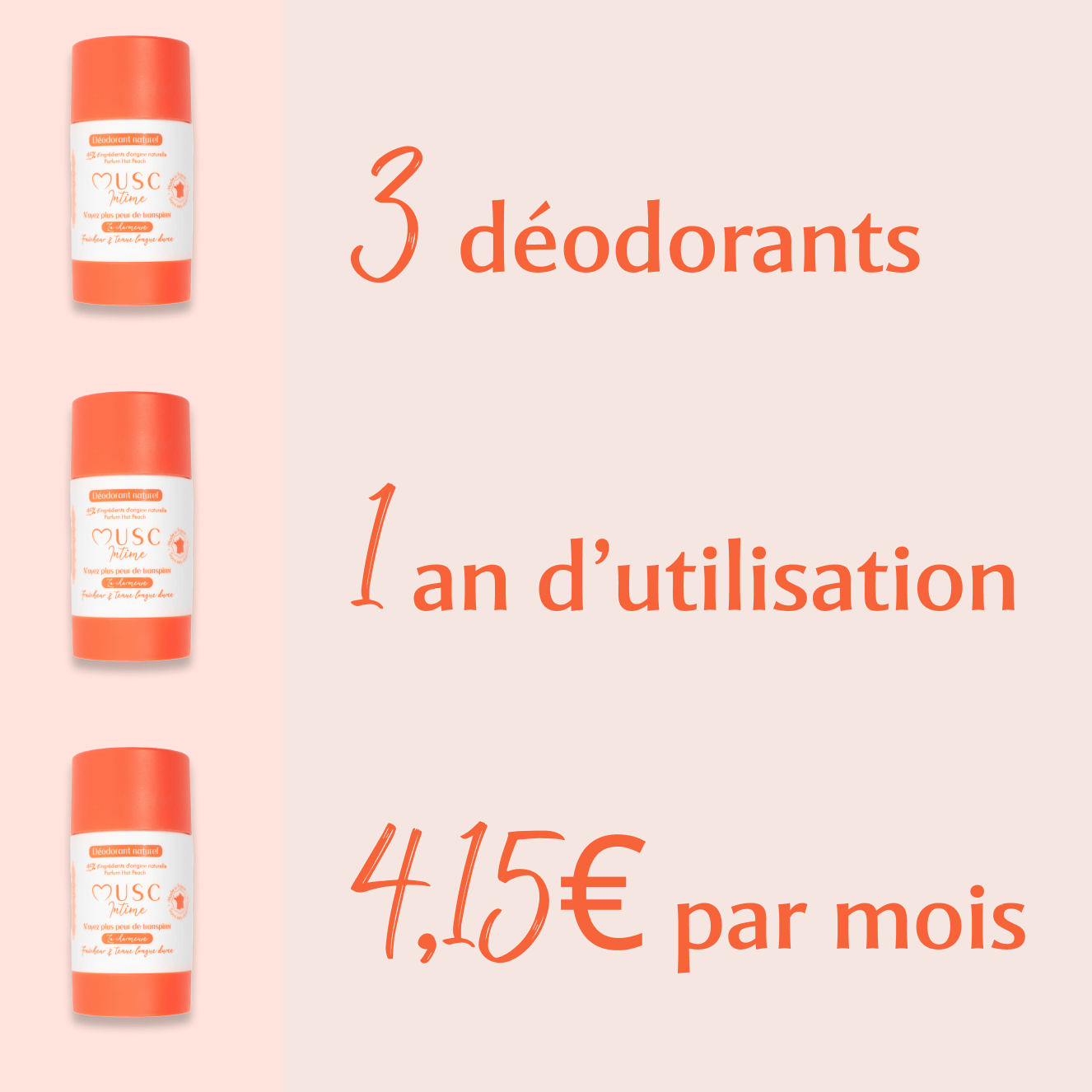 Déodorant Naturel à la Hot Peach - La Charmeuse