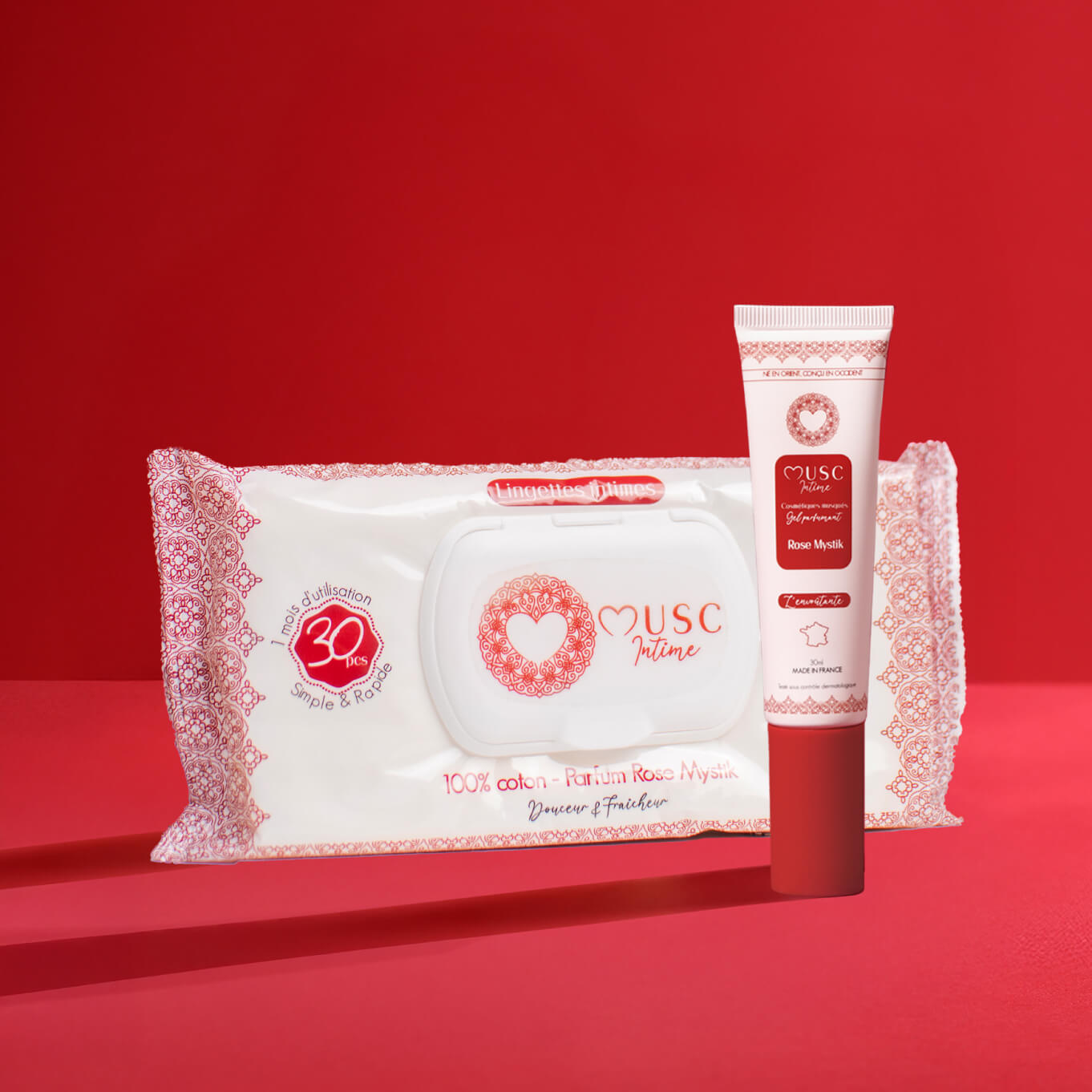 Lingettes nettoyantes et Gel parfumant à la Rose Mystik