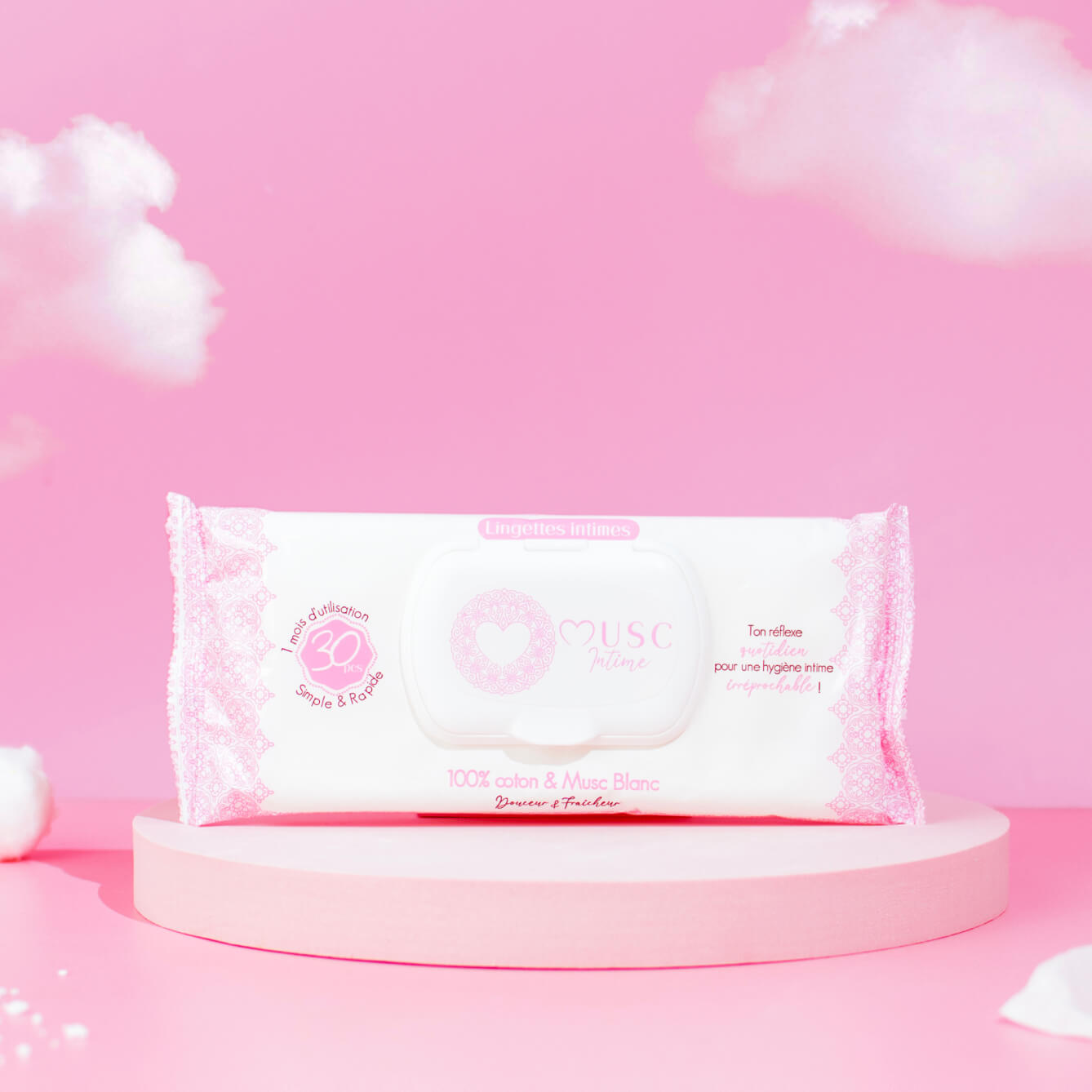 Lingettes toilette intimes - Paquet de 30