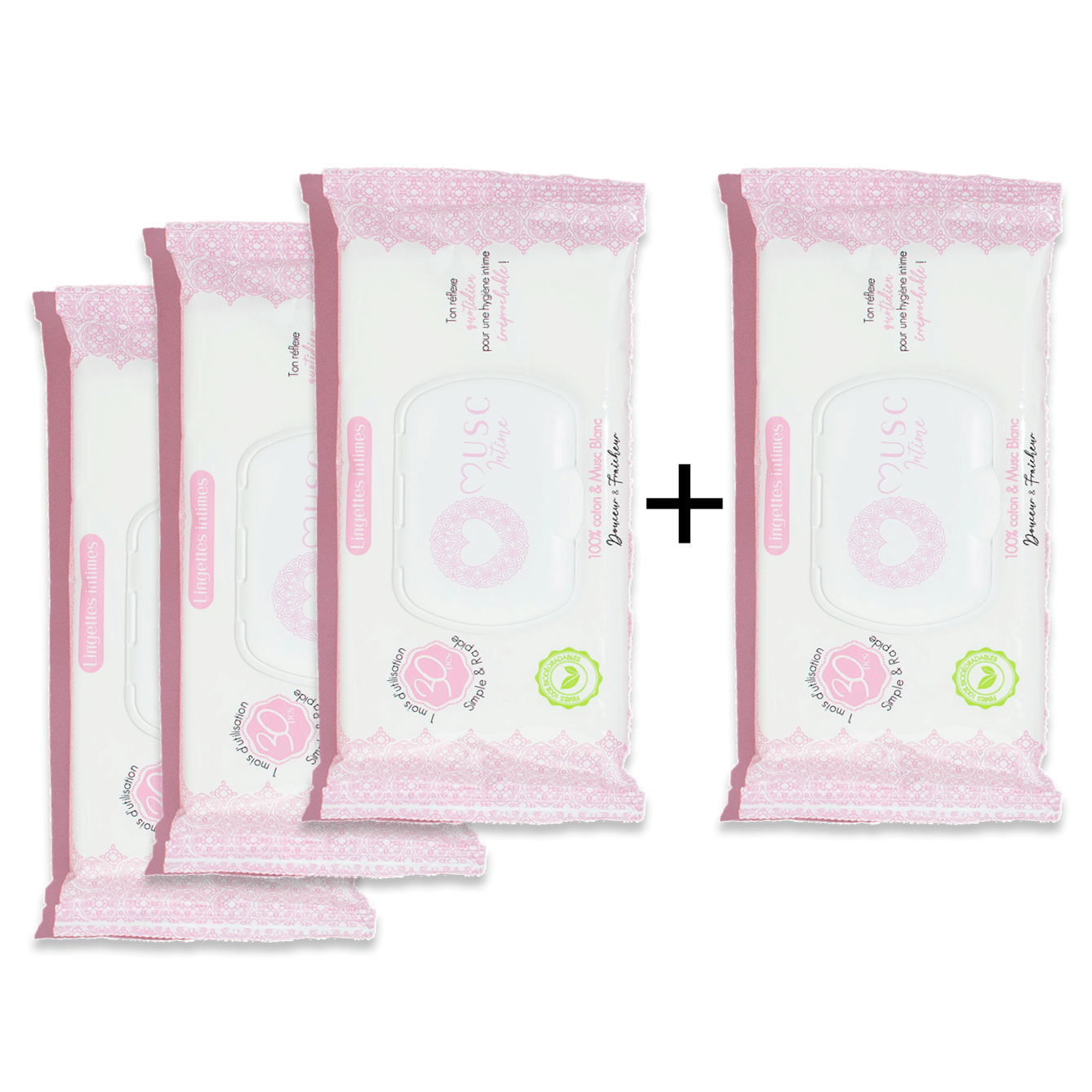 Lingettes toilette intimes - Paquet de 30