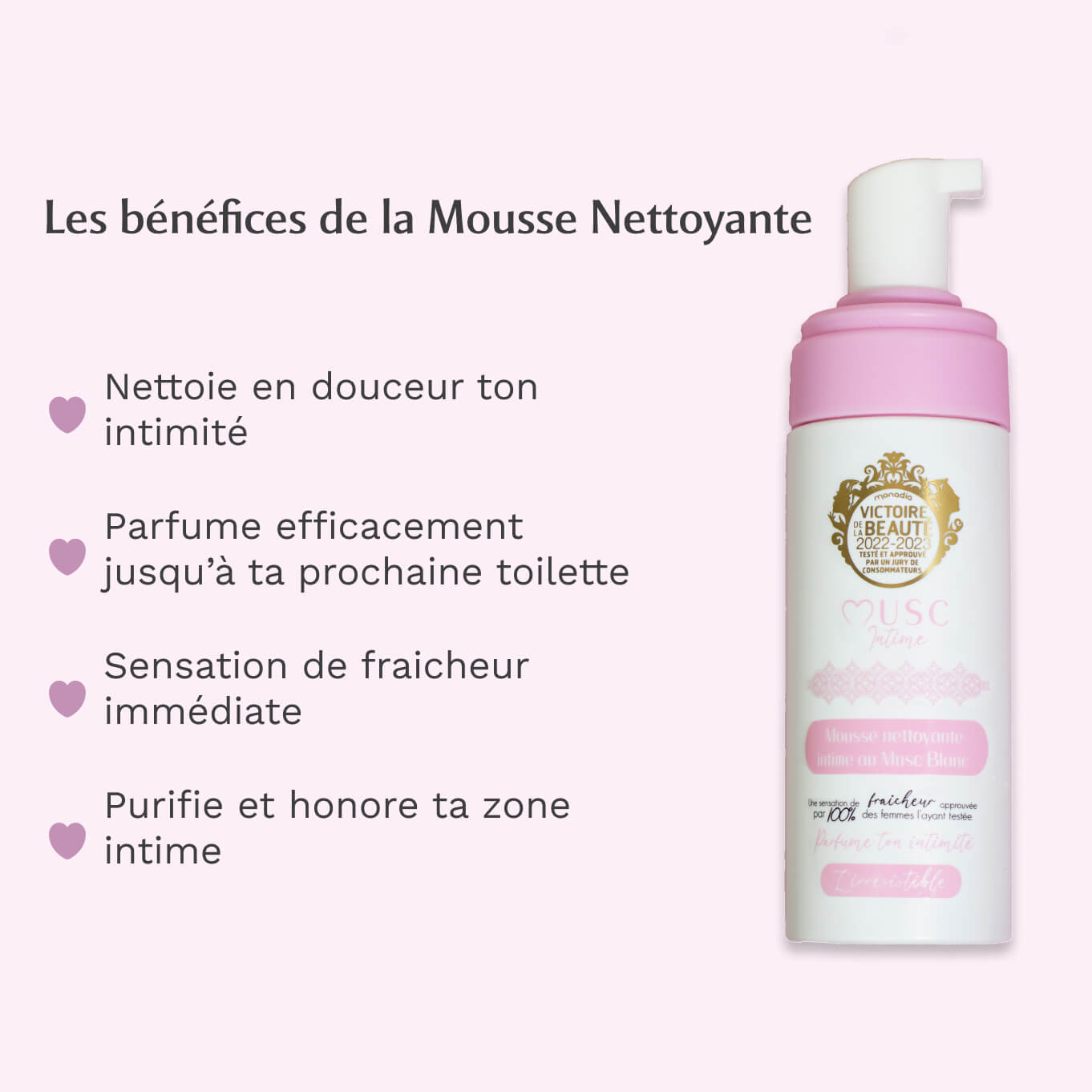 Mousse Nettoyante  intime au Musc Blanc - 150ml