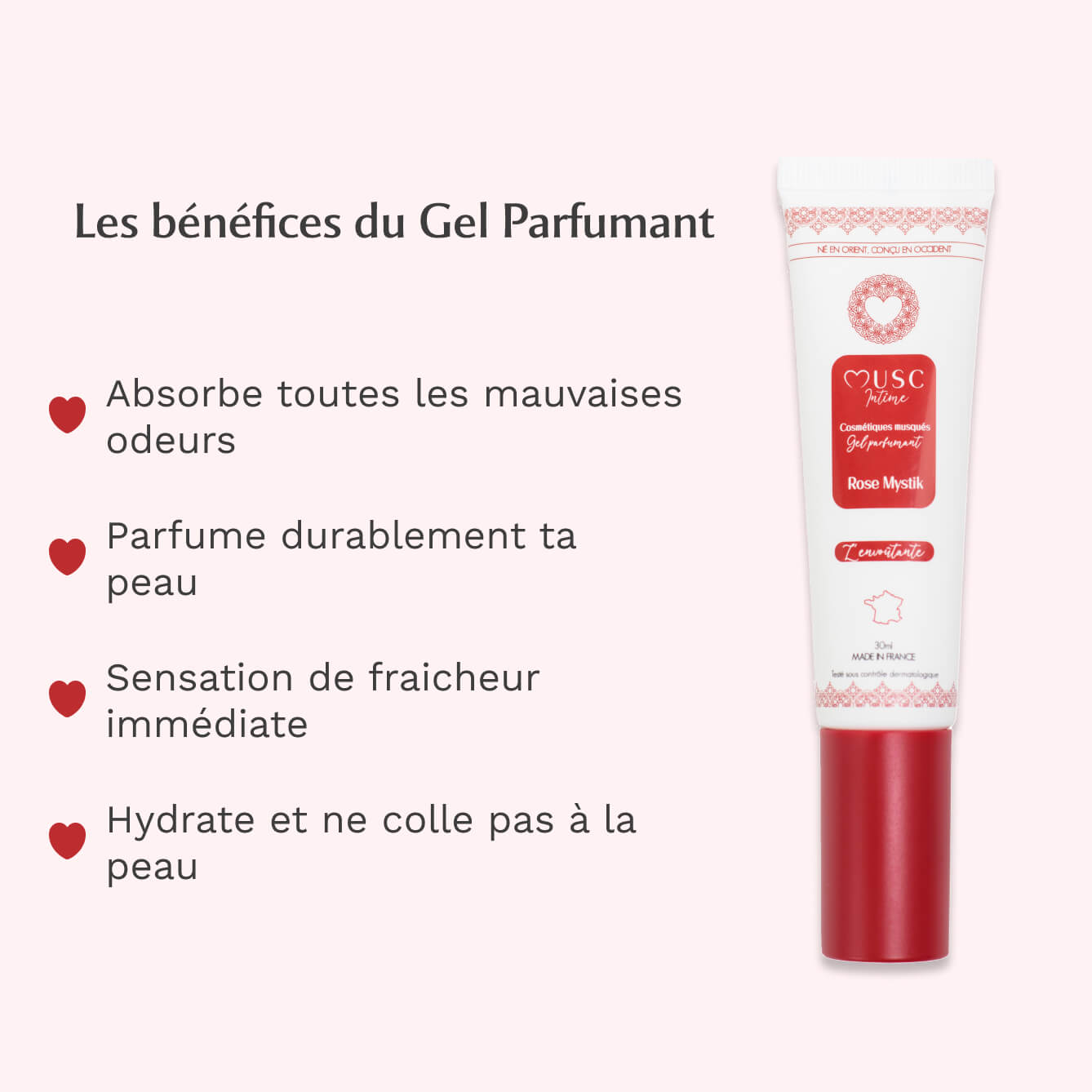Gel parfumant à la Rose Mystik - L'Envoûtante (30ml)