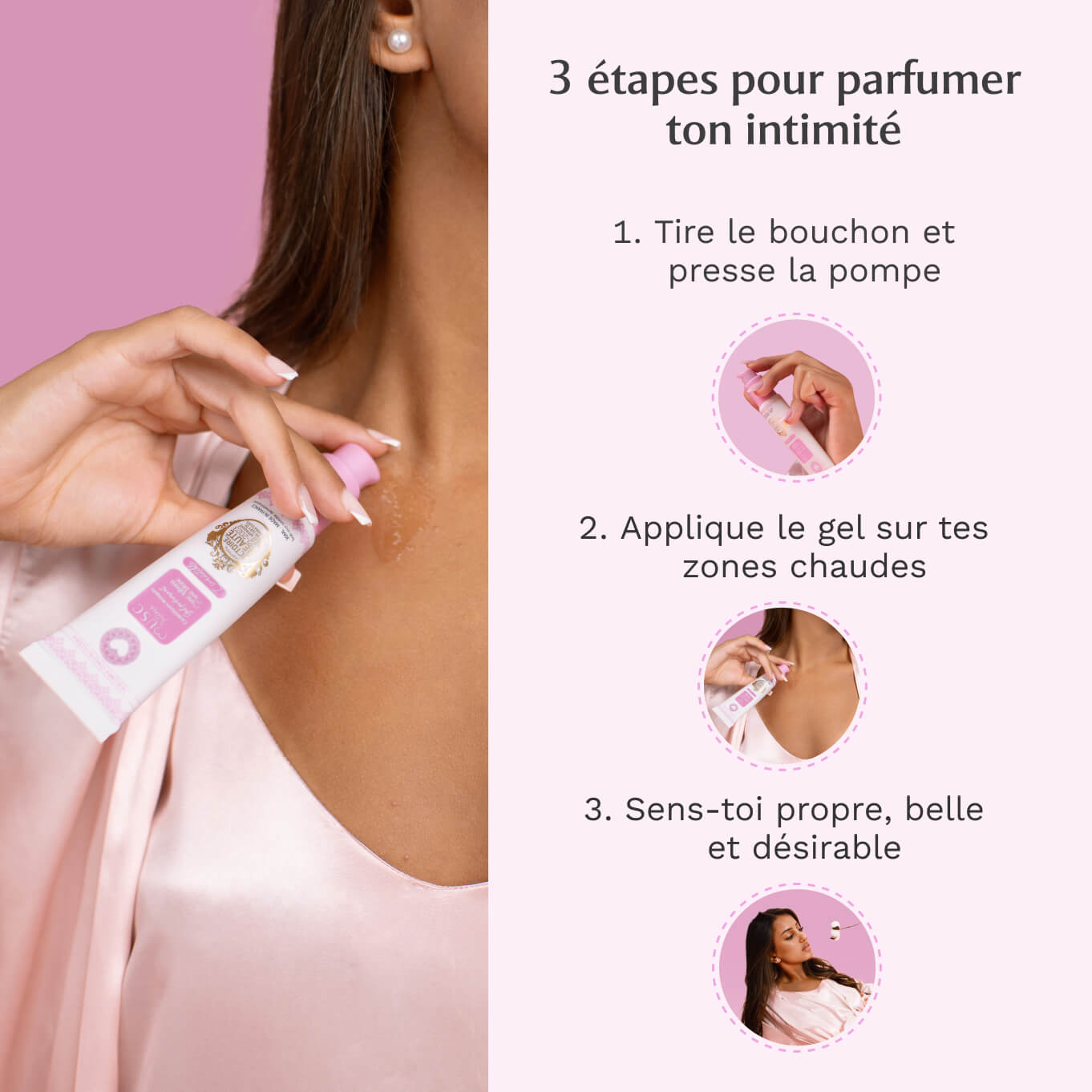 Gel parfumant + déodorant naturel au Musc Blanc