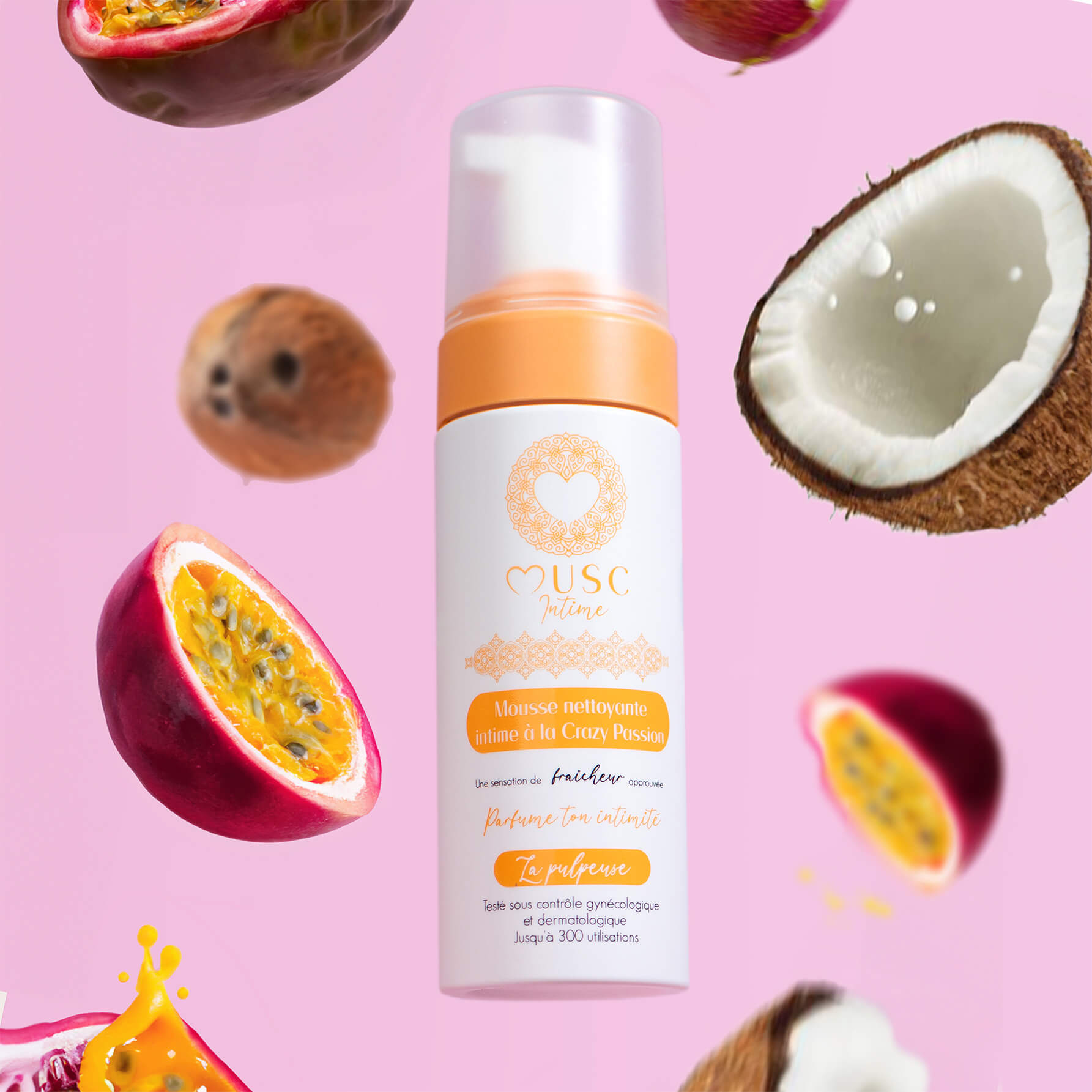 Mousse nettoyante intime à la Crazy Passion - La Pulpeuse (150ml)