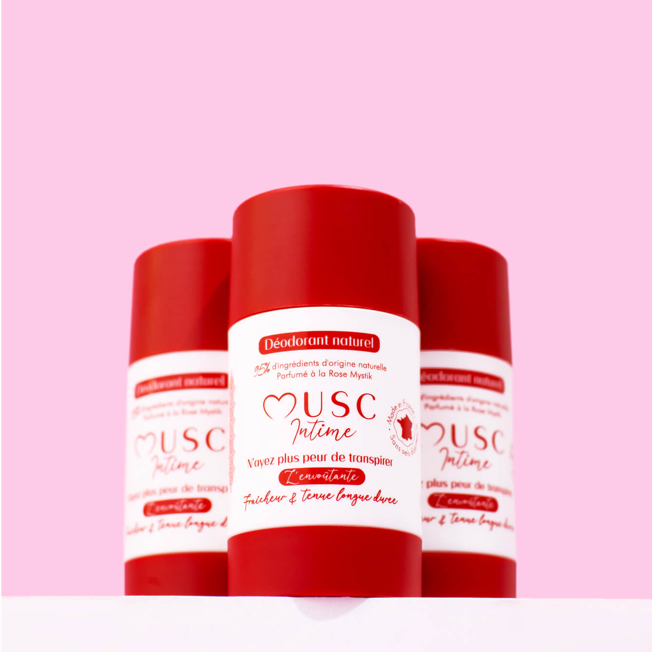 Lot de 3 Déodorants naturels à la Rose Mystik