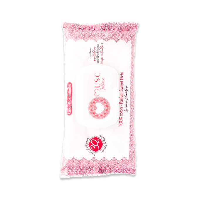 Lingettes toilette intime au Sweet Litchi - La Délicieuse x30