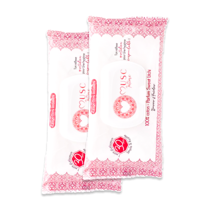 Lingettes toilette intime au Sweet Litchi - La Délicieuse x30